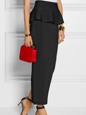 Issa London Edith Peplum Maxi Skirt